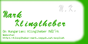 mark klinglheber business card